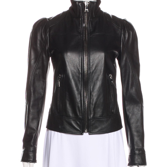Dolce & Gabbana Jackets & Blazers - DOLCE & GABBANA NEW BLACK LAMB LEATHER JACKET SZ 8